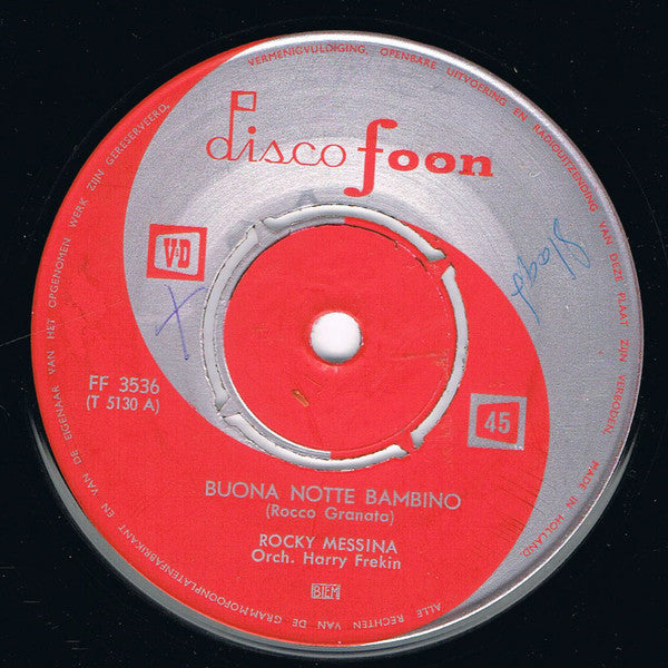 Rocky Messina : Buona Notte Bambino / Monastere De Santa Chiara (7", Single, 4-P)