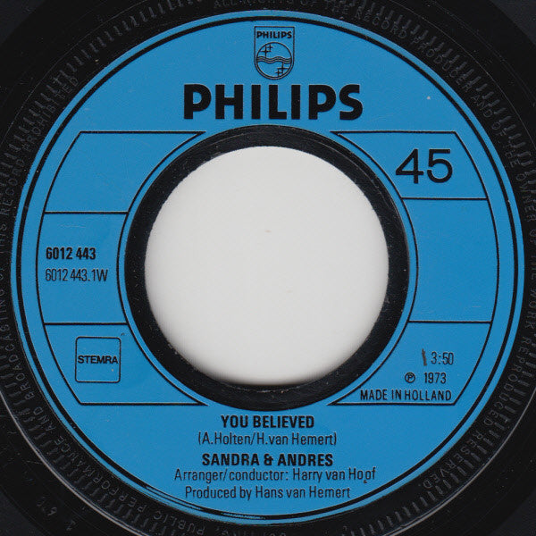 Sandra & Andres : You Believed / Don't You See (7", Single)