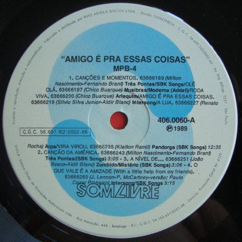 MPB4 : Amigo É Pra Essas Coisas (LP, Album)