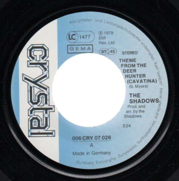 The Shadows : Theme From The Deer Hunter (Cavatina) (7", Single)