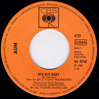 Aum (2) : Bye Bye Baby / Resurrection (7", Single, Promo)