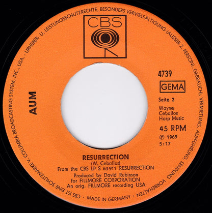 Aum (2) : Bye Bye Baby / Resurrection (7", Single, Promo)