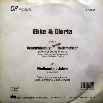 Ekke & Gloria : Deutschland Ist Wieder Weltmeister (7", Single)