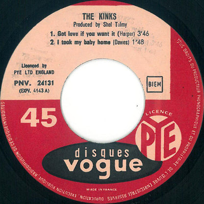 The Kinks : Got Love If You Want It (7", EP)
