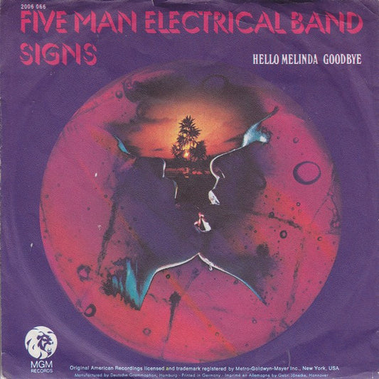Five Man Electrical Band : Signs (7", Single)