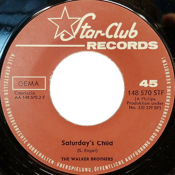 The Walker Brothers : Another Tear Falls / Saturday's Child (7", Single)