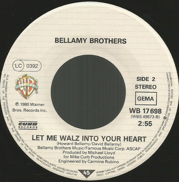 Bellamy Brothers : Lovers Live Longer (7", Single)