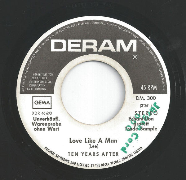 Ten Years After : Love Like A Man (7", Single, Promo)