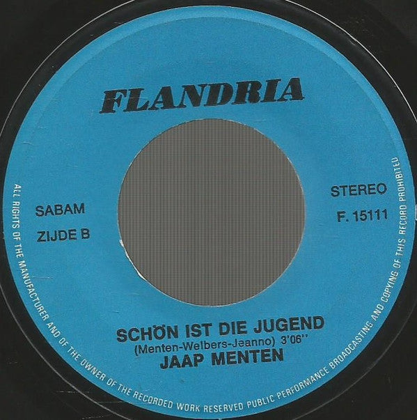 Jaap Menten : Wien Bleibt Wien (7", Single, Blu)