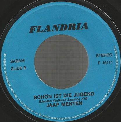 Jaap Menten : Wien Bleibt Wien (7", Single, Blu)