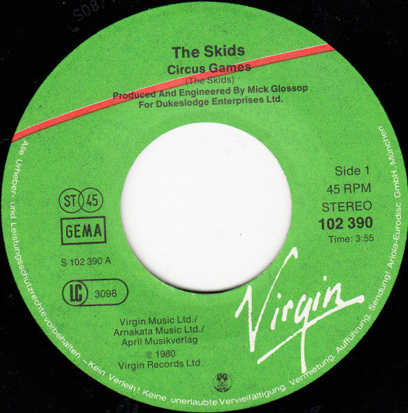 Skids : Circus Games (7", Single)