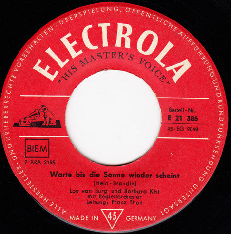 Lou Van Burg Und Barbara Kist : Ich Möchte Dich So Gern Verwöhnen (7", Single)