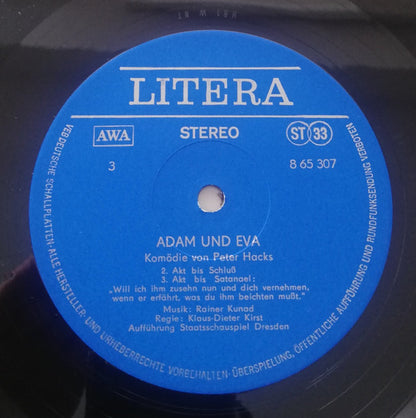 Peter Hacks, Rainer Kunad : Adam Und Eva (Aufführung Staatsschauspiel Dresden) (2xLP, Dar)