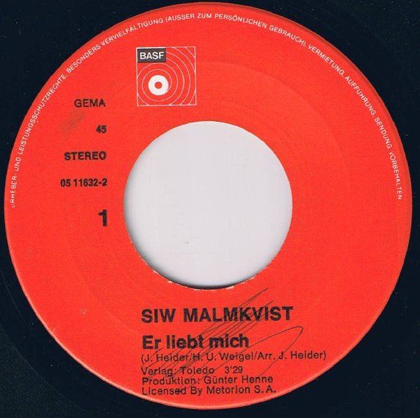 Siw Malmkvist : Er Liebt Mich (7", Single)