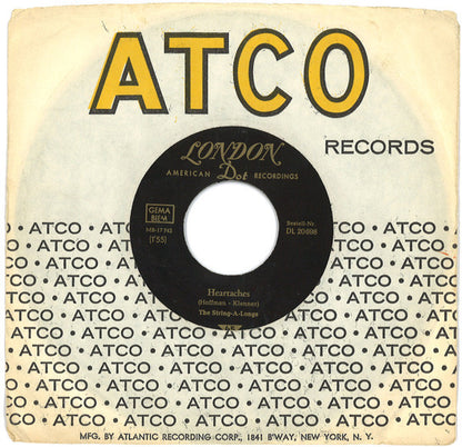 The String-A-Longs : Happy Melody / Heartaches (7", Single)