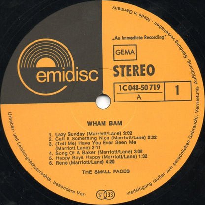 Small Faces : Wham Bam! (LP, Comp)