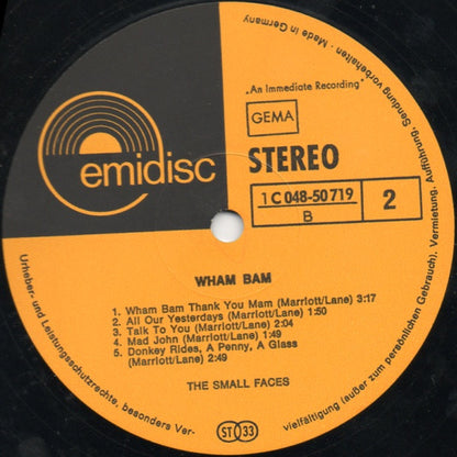 Small Faces : Wham Bam! (LP, Comp)