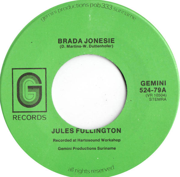 Jules Fullington : Brada Jonesie (7", Single)