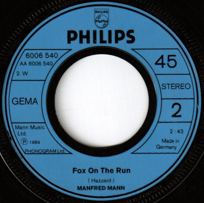 Manfred Mann : Mighty Quinn / Fox On The Run (7", Single)