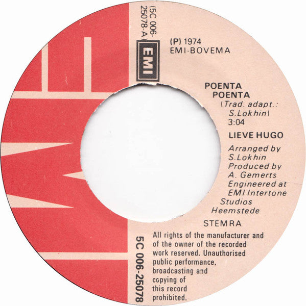 Lieve Hugo : Poenta Poenta (7")