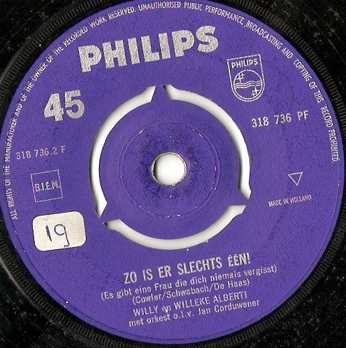 Willy & Willeke Alberti : Moeder, Hoe Kan Ik Je Danken? / Zo Is Er Slechts Één! (7", Single)