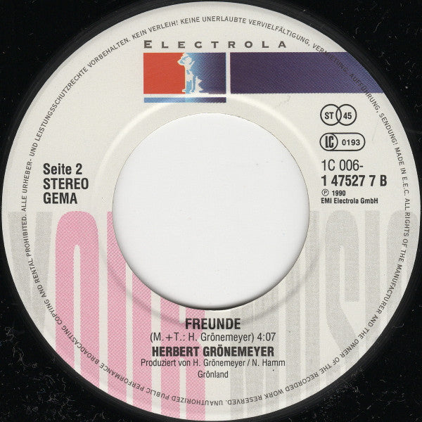 Herbert Grönemeyer : Deine Liebe Klebt (7", Single)