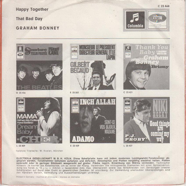 Graham Bonney : Happy Together (7", Single)