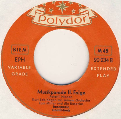 Peter Alexander, Peter Hinnen : Musikparade II. Folge (7", EP)