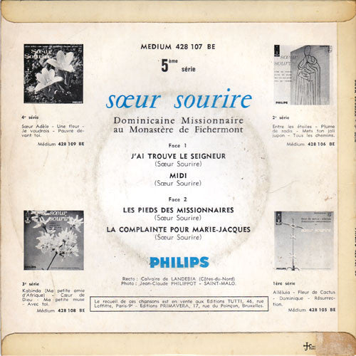 Soeur Sourire : J'ai Trouvé Le Seigneur (7", EP, Mono)