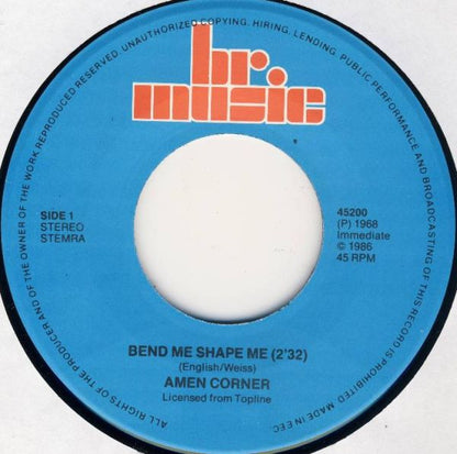 Amen Corner : Bend Me Shape Me / Hello Suzie (7", Single)