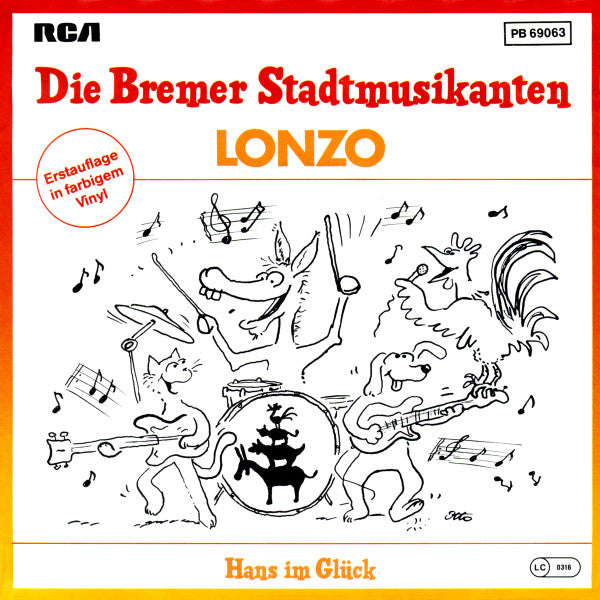 Lonzo* : Die Bremer Stadtmusikanten (7", Single, Red)