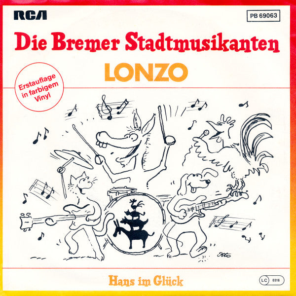 Lonzo* : Die Bremer Stadtmusikanten (7", Single, Red)