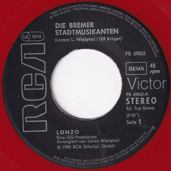 Lonzo* : Die Bremer Stadtmusikanten (7", Single, Red)