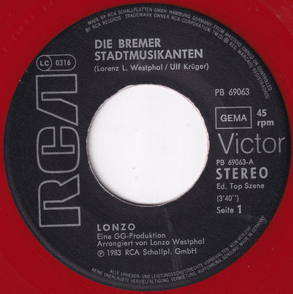 Lonzo* : Die Bremer Stadtmusikanten (7", Single, Red)
