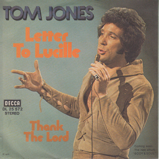 Tom Jones : Letter To Lucille (7", Single)