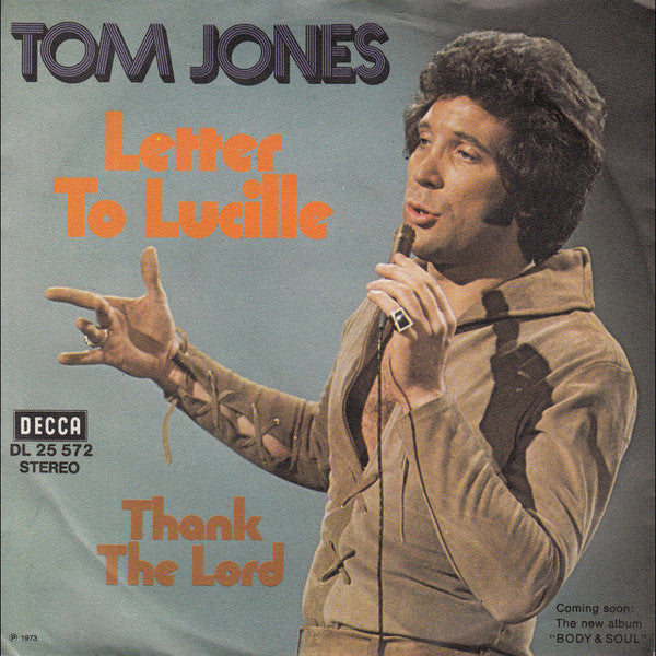 Tom Jones : Letter To Lucille (7", Single)
