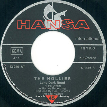 The Hollies : Long Dark Road (7", Single)