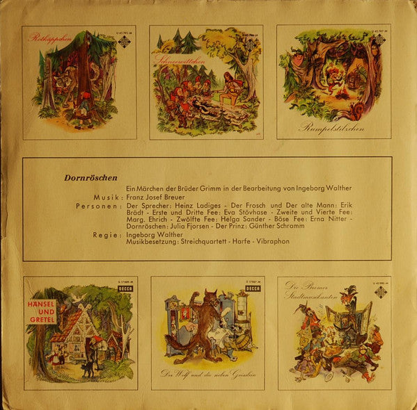 Gebrüder Grimm : Dornröschen (7", Single, Mono)