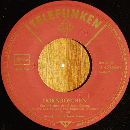 Gebrüder Grimm : Dornröschen (7", Single, Mono)