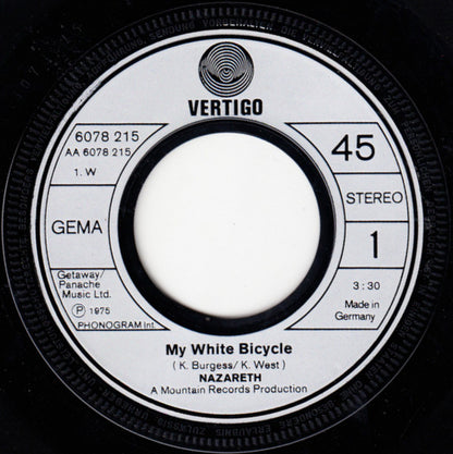 Nazareth (2) : My White Bicycle (7", Single)