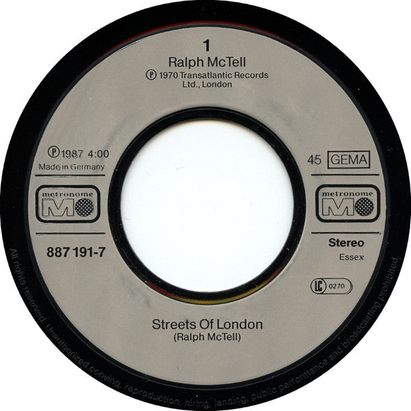 Ralph McTell : Streets Of London (7", Single, RE)