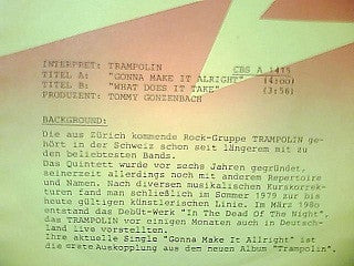 Trampolin : Gonna Make It Alright / What Does It Take (7", Single, Promo)