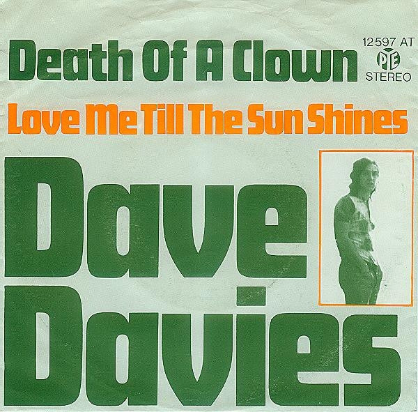 Dave Davies : Death Of A Clown (7", Single, RE)