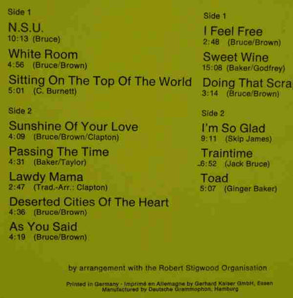 Cream (2) : Pop History Vol. 1 (2xLP, Comp, Gat)