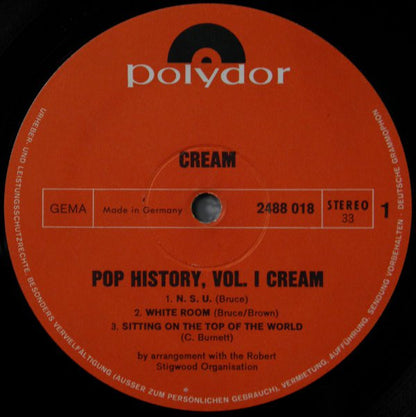 Cream (2) : Pop History Vol. 1 (2xLP, Comp, Gat)