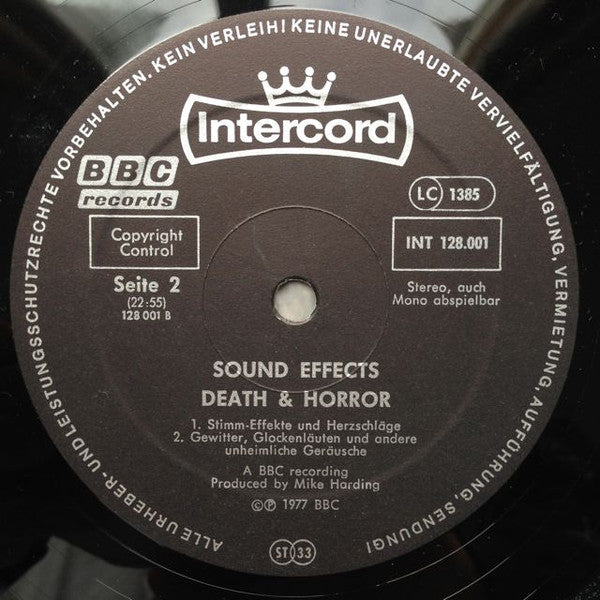Mike Harding (3) : Sound Effects - Death & Horror (LP, Mono)