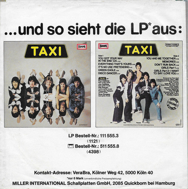 Taxi (17) : You Got Your Way In The End O.K. (7", Single)