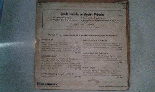 Unknown Artist : Große Parade Berühmter Märsche (7")