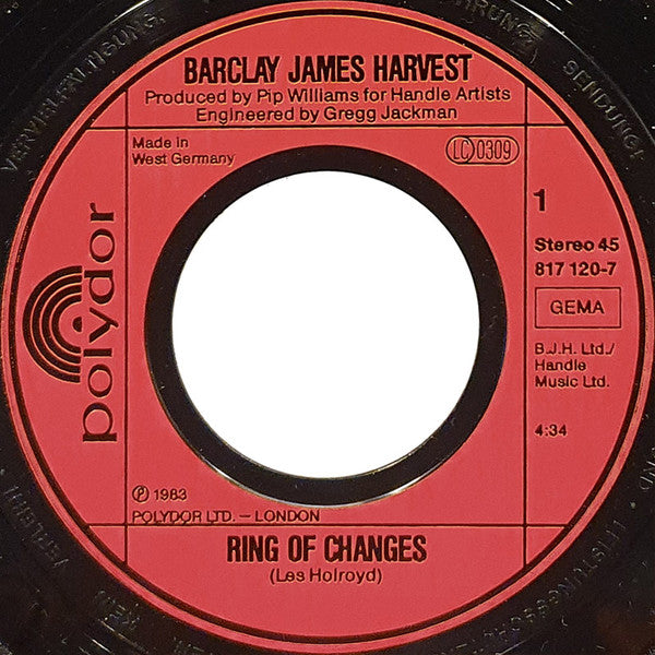 Barclay James Harvest : Ring Of Changes (7", Single)