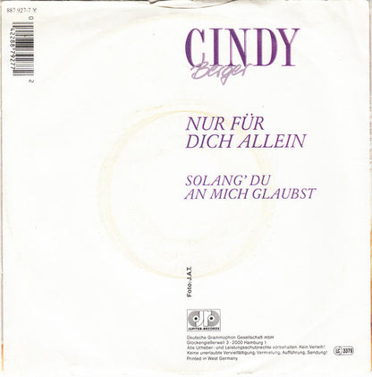 Cindy Berger : Nur Für Dich Allein (7", Single)